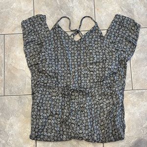 Free People floral jumper with drop crotch